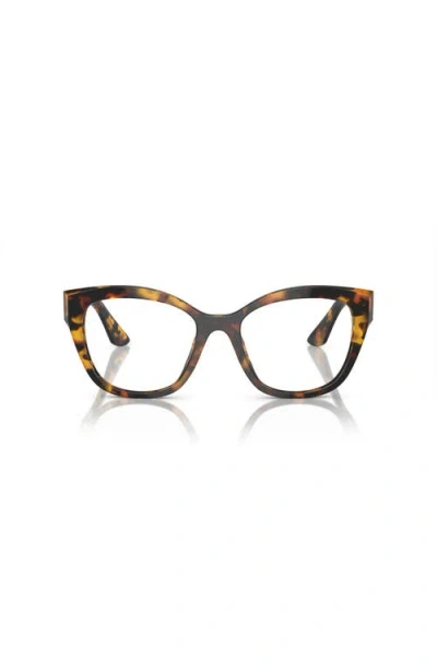 Miu Miu 54mm Square Optical Glasses In Brown