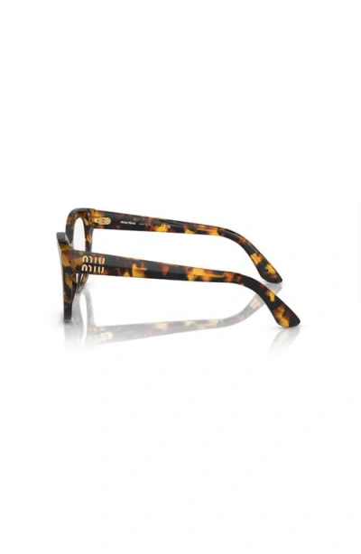 Miu Miu 54mm Square Optical Glasses In Brown