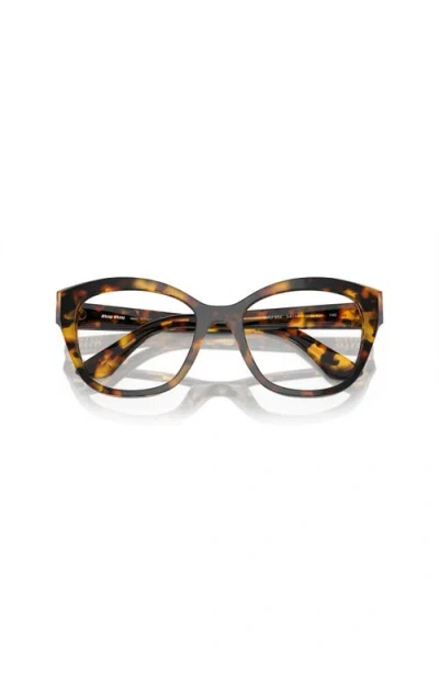 Miu Miu 54mm Square Optical Glasses In Brown