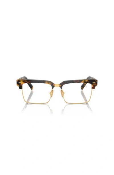 Miu Miu 54mm Rectangle Optical Glasses In Brown