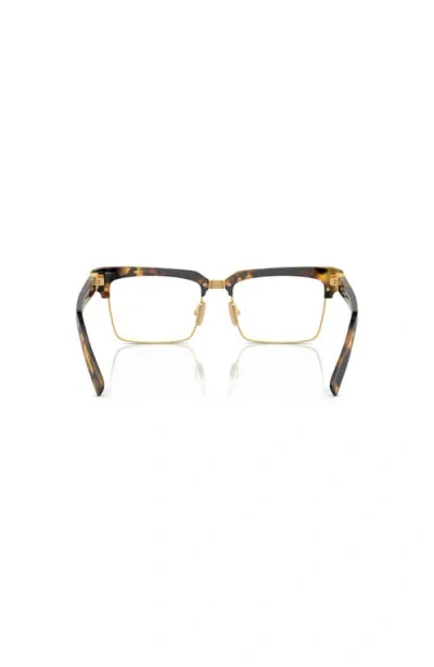 Miu Miu 54mm Rectangle Optical Glasses In Brown