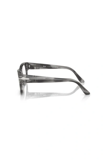 Persol 52mm Rectangle Optical Glasses In Gray