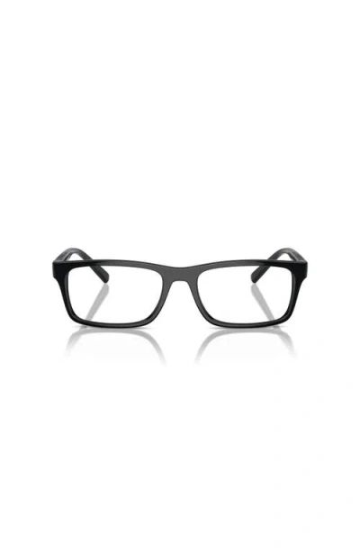 Armani Exchange 55mm Rectangle Optical Glasses In Black