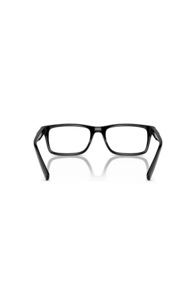Armani Exchange 55mm Rectangle Optical Glasses In Black