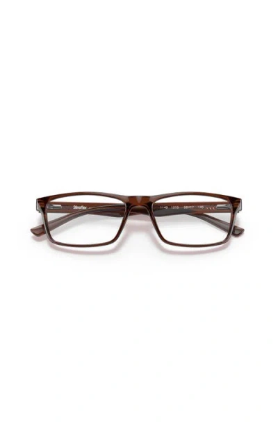 Sferoflex 56mm Rectangle Optical Glasses In Brown
