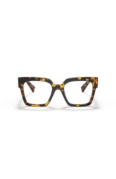 Miu Miu 54mm Rectangle Optical Glasses In Brown