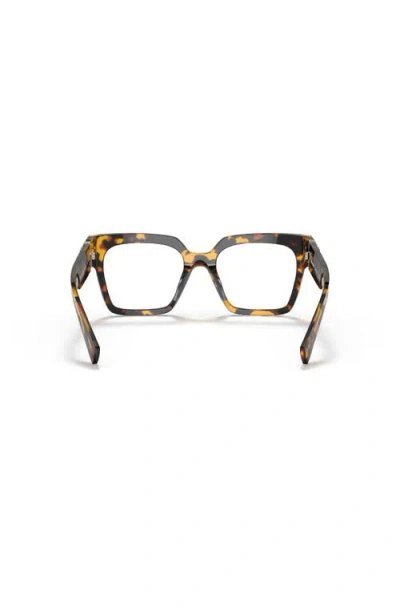 Miu Miu 54mm Rectangle Optical Glasses In Brown