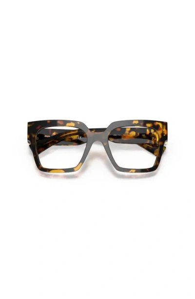 Miu Miu 54mm Rectangle Optical Glasses In Brown