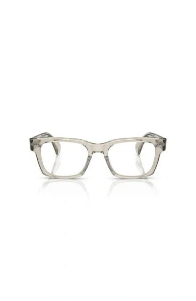 Oliver Peoples 54mm Square Optical Glasses In Transparent
