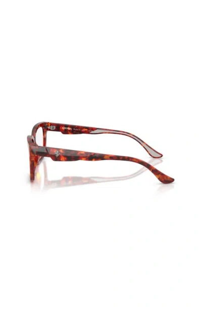 Ferrari 53mm Rectangle Optical Glasses In Brown