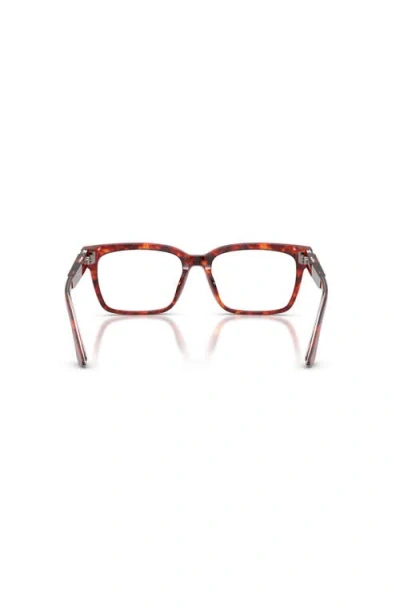 Ferrari 53mm Rectangle Optical Glasses In Brown