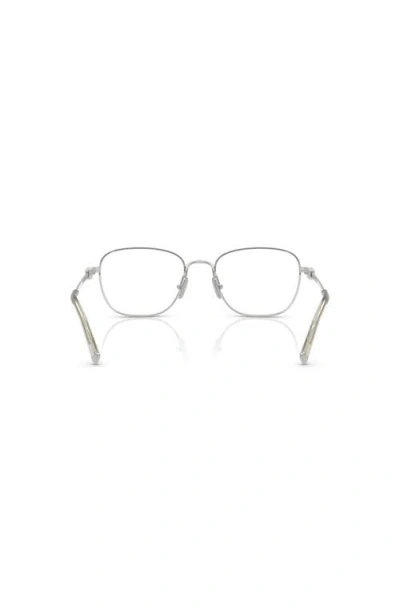 Miu Miu 51mm Square Optical Glasses In Metallic