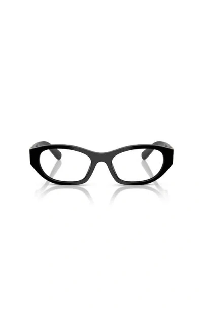 Miu Miu 53mm Irregular Optical Glasses In Black