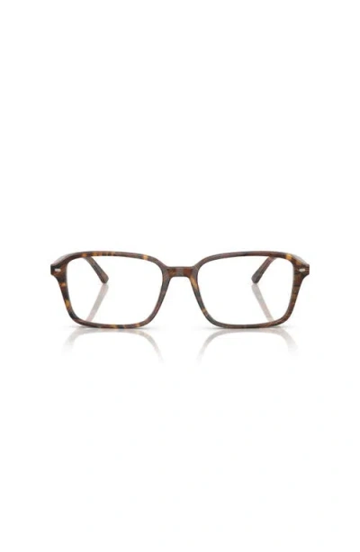 Ray Ban Ray-ban 54mm Square Optical Glasses In Brown