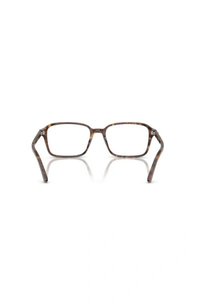 Ray Ban Ray-ban 54mm Square Optical Glasses In Brown