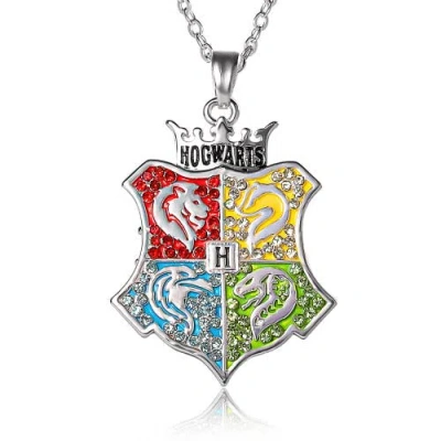 Harry Potter Hogwarts Crest Necklace, 16"+2" In Brown