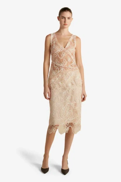 Marina Moscone Lace Patchwork Top In Multi