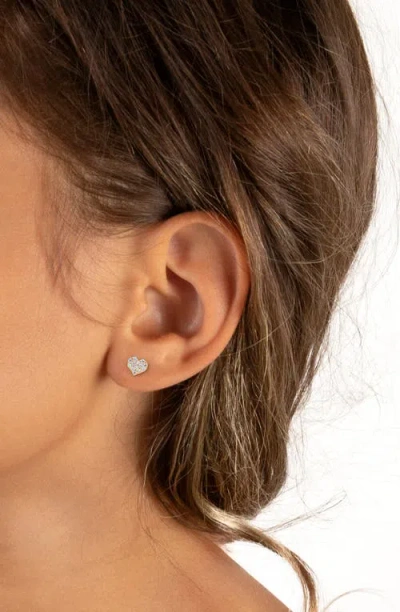 Tiny Blessings 14k Gold Dearest Heart Studs Screw Back Earrings In Gold