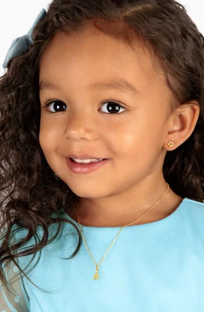 Tiny Blessings 14k Gold Wish Upon A Star Studs Screw Back Earrings In Gold