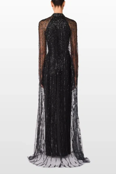 Jenny Packham Cairo Maxi Gown In Black