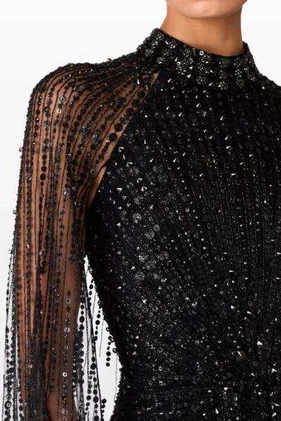 Jenny Packham Cairo Maxi Gown In Black