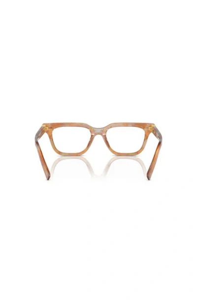 Miu Miu 53mm Rectangle Optical Glasses In Brown