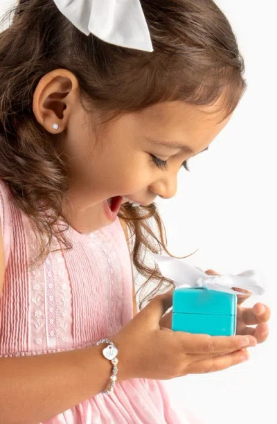 Tiny Blessings Sterling Silver Crystals & Pearls & Engraved Initial 5.25" Bracelet In Neutral