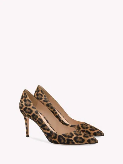 Gianvito Rossi 85mm Gianvito Leopard Suede Pointed-toe Pumps In Animal Print