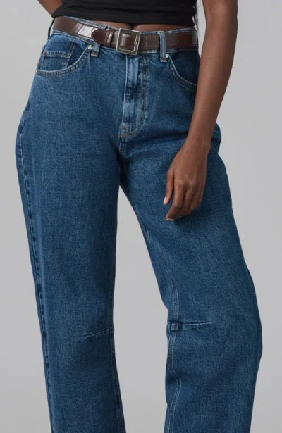 Lola Denim Dylan High Rise Barrel Jean In Blue