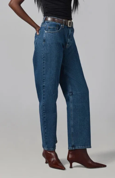 Lola Denim Dylan High Rise Barrel Jean In Blue