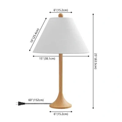 Jonathan Y Albie 25" Modern Coastal Iron Column Led Table Lamp In Brown