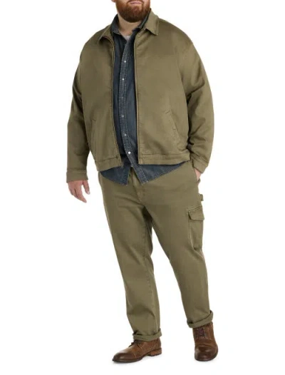 True Nation By Dxl Big & Tall Utility Carpenter Trucker Jacket In Green
