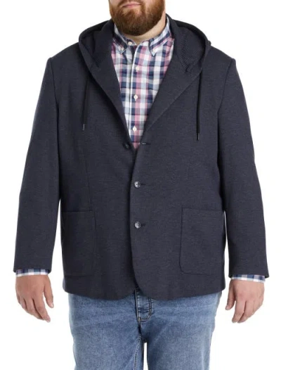 Synrgy By Dxl Big & Tall Hooded Sport Coat In Blue