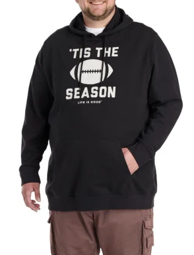 Life Is Good Big & Tall Tis The Season Hoodie In Black