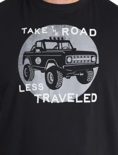 Life Is Good Big & Tall Take The Road Graphic Tee In Black