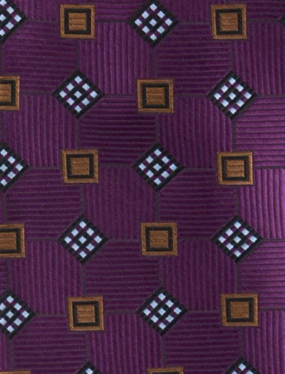Oak Hill By Dxl Big & Tall Geometric Patterned Tie In Purple