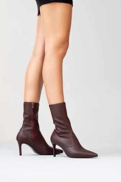 Prologue Shoes Lewin Pointed Toe Stiletto Boot In Brown