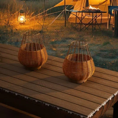 Jonathan Y 10" Indoor/outdoor Rechargeable/cordless Dimmable Led Table Lamp In Brown