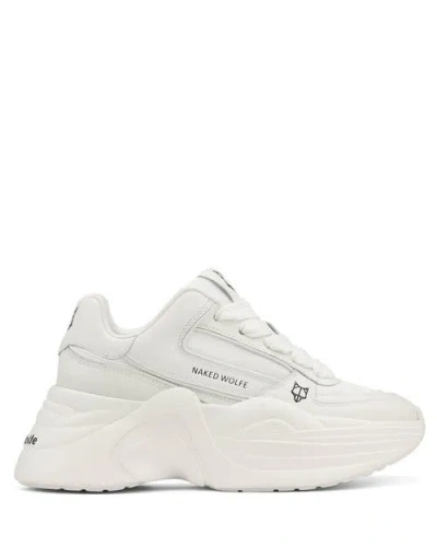 Naked Wolfe Temple Sneaker In White Leather