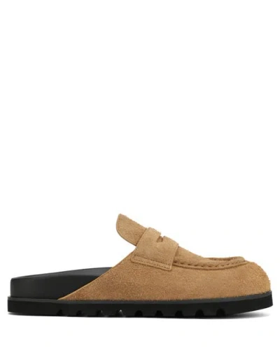 Naked Wolfe Cord Suede Slipper In Brown