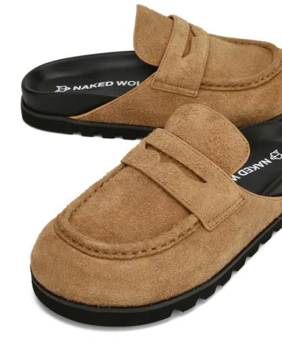 Naked Wolfe Cord Suede Slipper In Brown