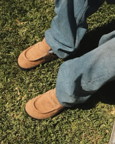 Naked Wolfe Cord Suede Slipper In Brown