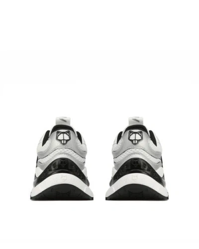 Naked Wolfe Womens White Smash Logo-embossed Leather And Mesh Low-top Trainers In White Multi