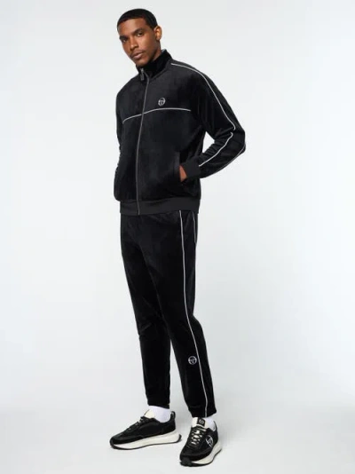 Sergio Tacchini Lioni Velour Track Jacket In Black