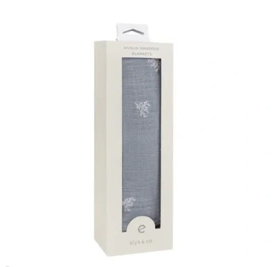 Ely's & Co. Velour Leaf Pattern Collection In Gray