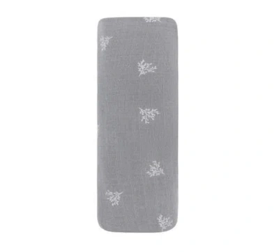 Ely's & Co. Velour Leaf Pattern Collection In Gray