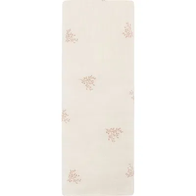 Ely's & Co. Velour Leaf Pattern Collection In White