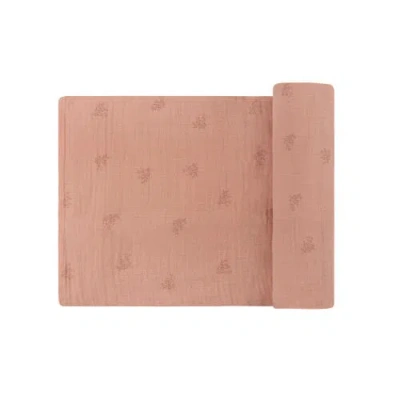 Ely's & Co. Velour Leaf Pattern Collection In Pink