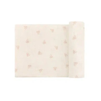 Ely's & Co. Velour Leaf Pattern Collection In White