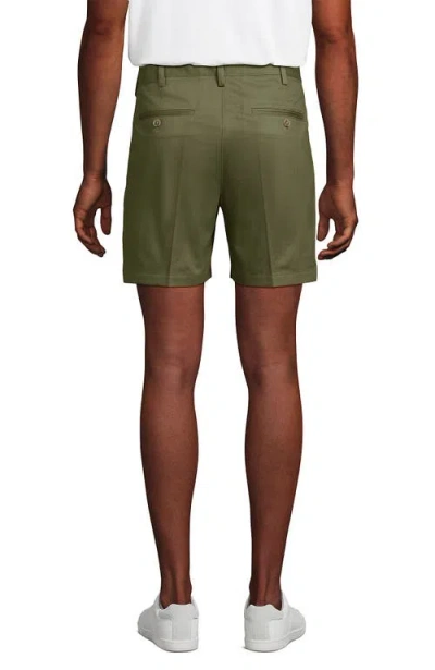 Lands' End Comfort Waist 6" No Iron Chino Shorts In Green